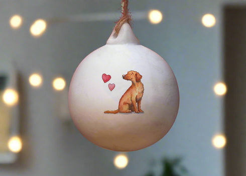 Labrador Fox Red Ceramic Round Bauble
